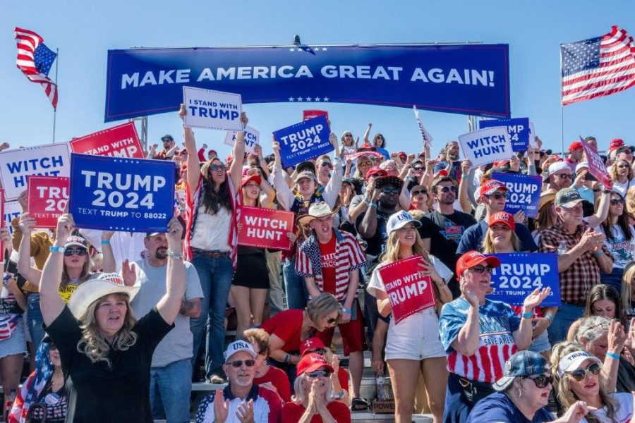 trump supporters crowed